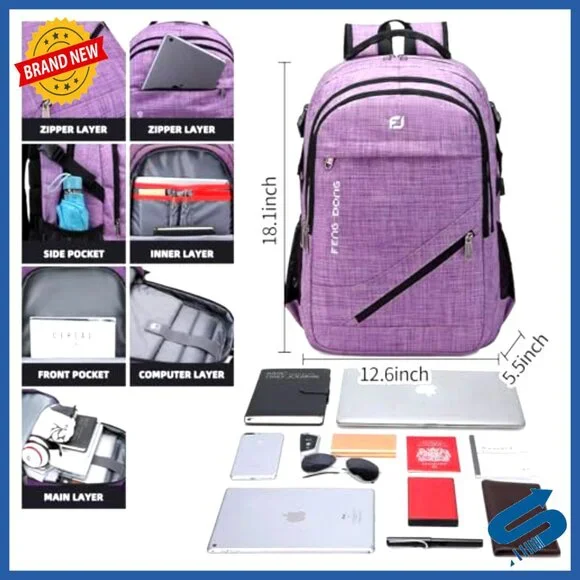 Large Laptop Backpack Durable Waterproof Travel College Bookbag with USB